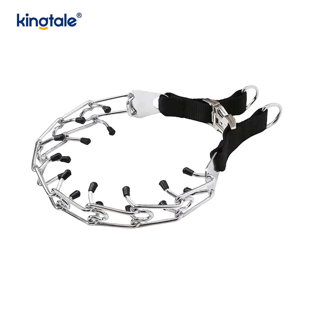 ปลอกคอสุนัขพร้อมหัวเข็มขัดโลหะ