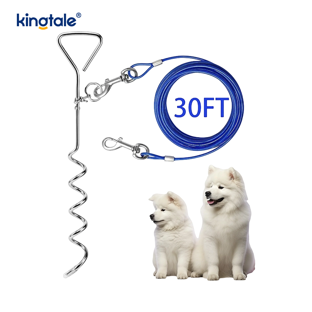 Dog Tie Out Cable and Stake สายจูงและโซ่ด้านนอก 30 ฟุต