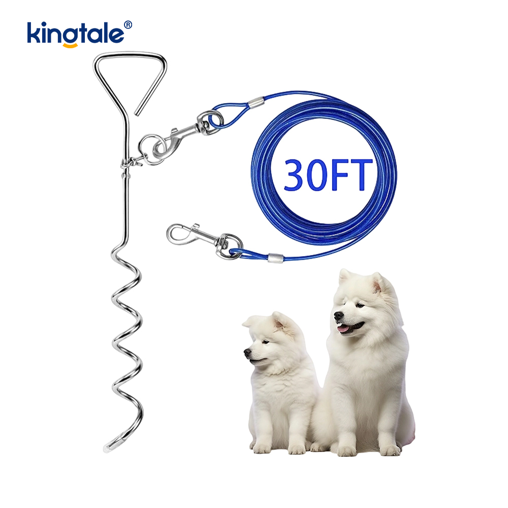 Dog Tie Out Cable and Stake สายจูงและโซ่ด้านนอก 30 ฟุต