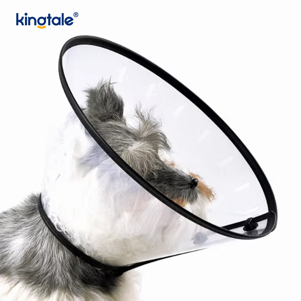 Kingtale ปรับ Soft Pet Recovery Collar สำหรับสุนัขแมวพลาสติกแข็งส่วนบุคคลป้องกันกรวยพลาสติก