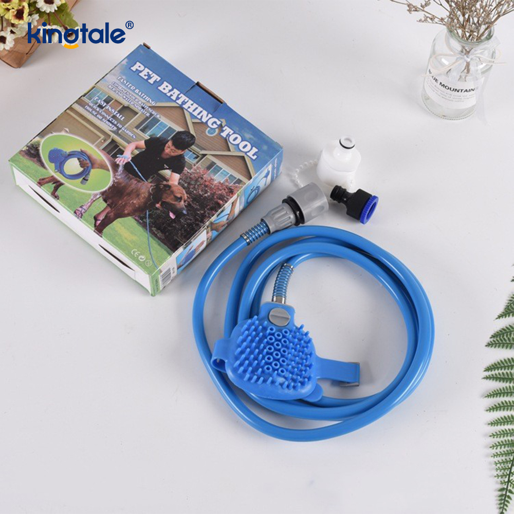 Dog Shower ATTACHMENT สัตว์เลี้ยง Shower Sprayer สำหรับอาบน้ำสัตว์เลี้ยงและสุนัขซักผ้า Diverter วาล์วพร้อมมือถือ