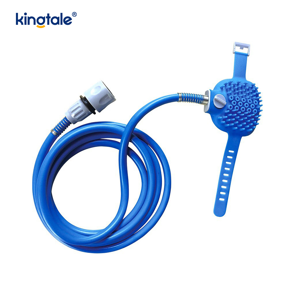 Dog Shower ATTACHMENT สัตว์เลี้ยง Shower Sprayer สำหรับอาบน้ำสัตว์เลี้ยงและสุนัขซักผ้า Diverter วาล์วพร้อมมือถือ