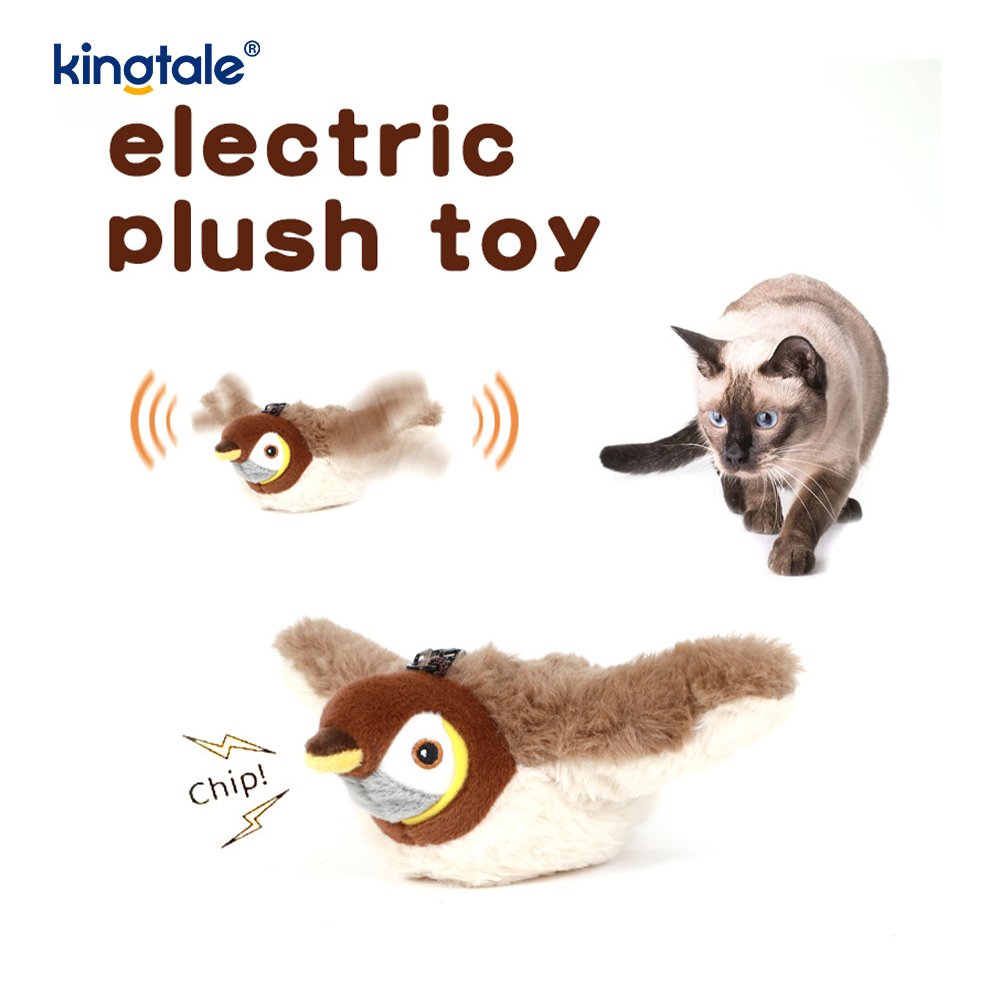 จำลอง Sparrow ของเล่นตุ๊กตาสัตว์เลี้ยงสำหรับทุกสายพันธุ์ Cat Kicker Catnip ของเล่น Sparrow