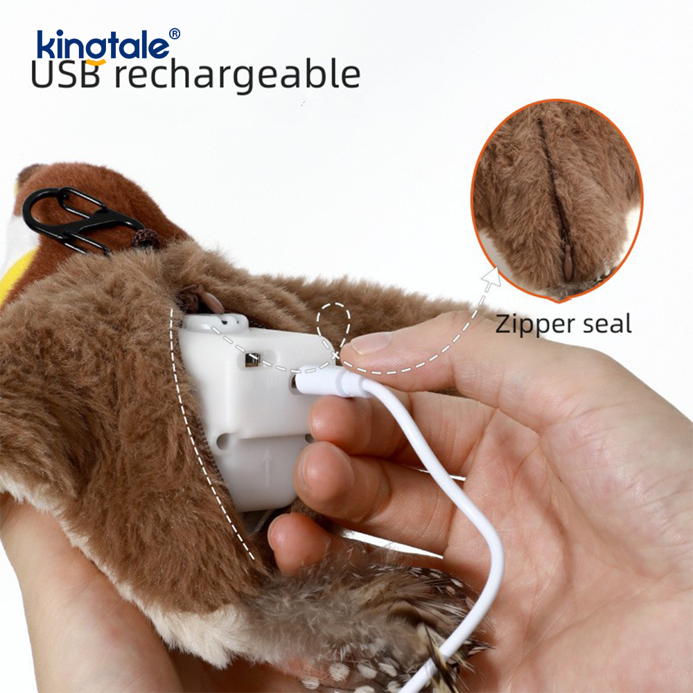 จำลอง Sparrow ของเล่นตุ๊กตาสัตว์เลี้ยงสำหรับทุกสายพันธุ์ Cat Kicker Catnip ของเล่น Sparrow