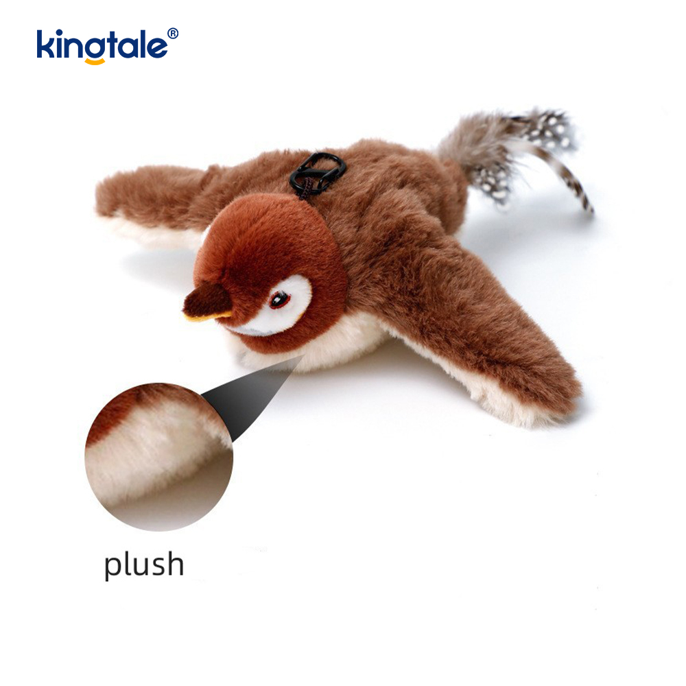 จำลอง Sparrow ของเล่นตุ๊กตาสัตว์เลี้ยงสำหรับทุกสายพันธุ์ Cat Kicker Catnip ของเล่น Sparrow
