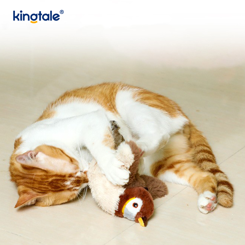 จำลอง Sparrow ของเล่นตุ๊กตาสัตว์เลี้ยงสำหรับทุกสายพันธุ์ Cat Kicker Catnip ของเล่น Sparrow