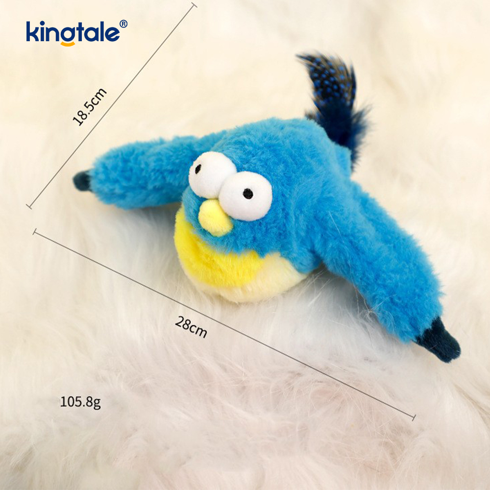 จำลอง Sparrow ของเล่นตุ๊กตาสัตว์เลี้ยงสำหรับทุกสายพันธุ์ Cat Kicker Catnip ของเล่น Sparrow