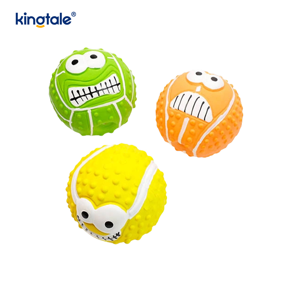 สัตว์เลี้ยงของเล่นน้ำยางทำเสียงยิ้ม Face Ball ในร่มและกลางแจ้ง