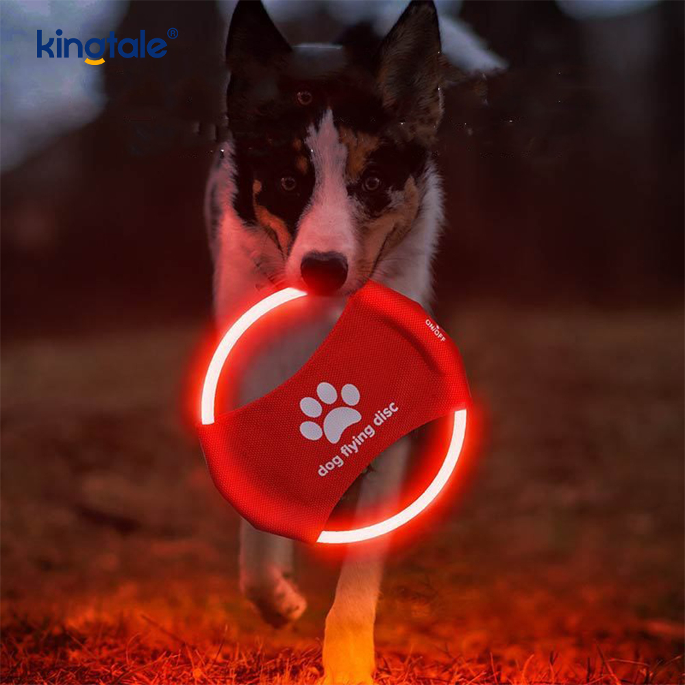 Pet Light-Up Frisbee การมองเห็นสูงการฝึกสัตว์เลี้ยงแบบมีไฟโยนการเล่นเพื่อการออกกำลังกาย Pet Light-Up Frisbee การมองเห็นสูงการฝึกสัตว์เลี้ยงแบบมีไฟโยนการเล่นเพื่อการออกกำลังกาย