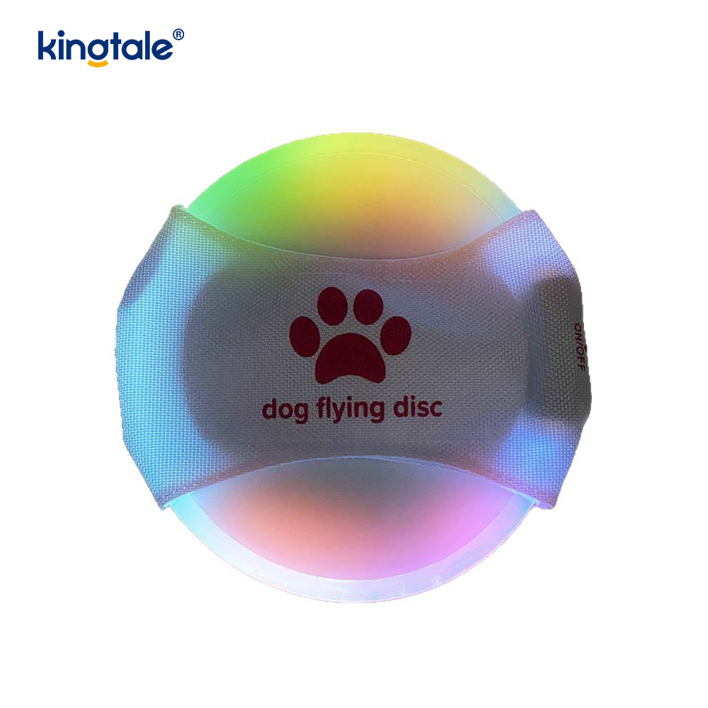 Pet Light-Up Frisbee การมองเห็นสูงการฝึกสัตว์เลี้ยงแบบมีไฟโยนการเล่นเพื่อการออกกำลังกาย Pet Light-Up Frisbee การมองเห็นสูงการฝึกสัตว์เลี้ยงแบบมีไฟโยนการเล่นเพื่อการออกกำลังกาย