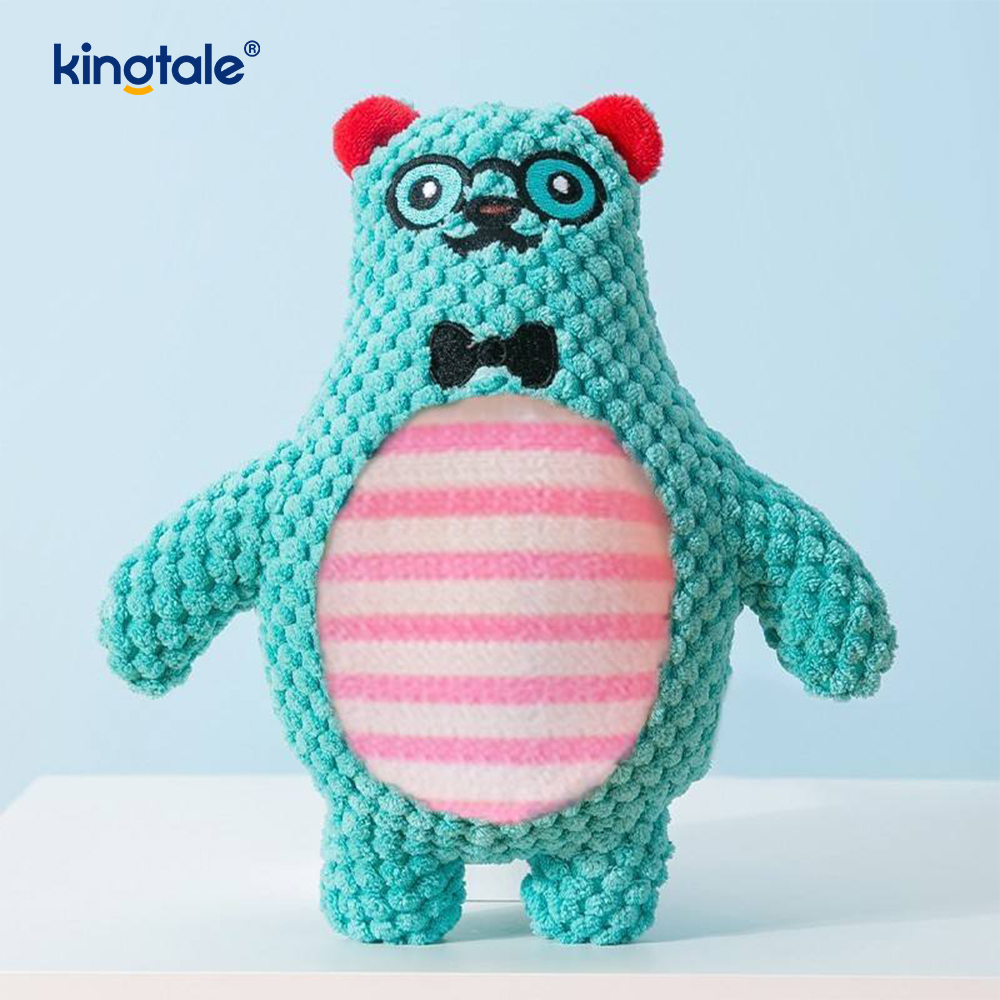 ตุ๊กตาสัตว์เลี้ยงขนนุ่ม Blue Elephant พร้อมผ้าสีน้ำเงินซักเครื่องได้