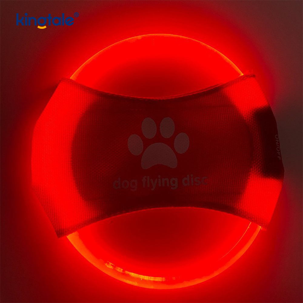 Pet Light-Up Frisbee การมองเห็นสูงการฝึกสัตว์เลี้ยงแบบมีไฟโยนการเล่นเพื่อการออกกำลังกาย Pet Light-Up Frisbee การมองเห็นสูงการฝึกสัตว์เลี้ยงแบบมีไฟโยนการเล่นเพื่อการออกกำลังกาย