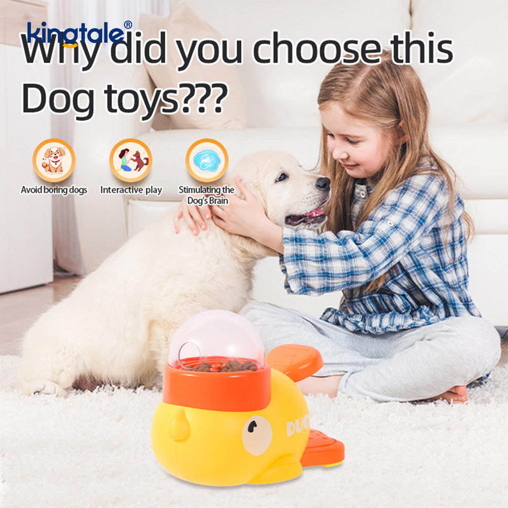 เป็ดน้อยสีเหลืองสัตว์เลี้ยง Feeder Interactive ของเล่นสุนัขปริศนาอาหารช้า Feeder