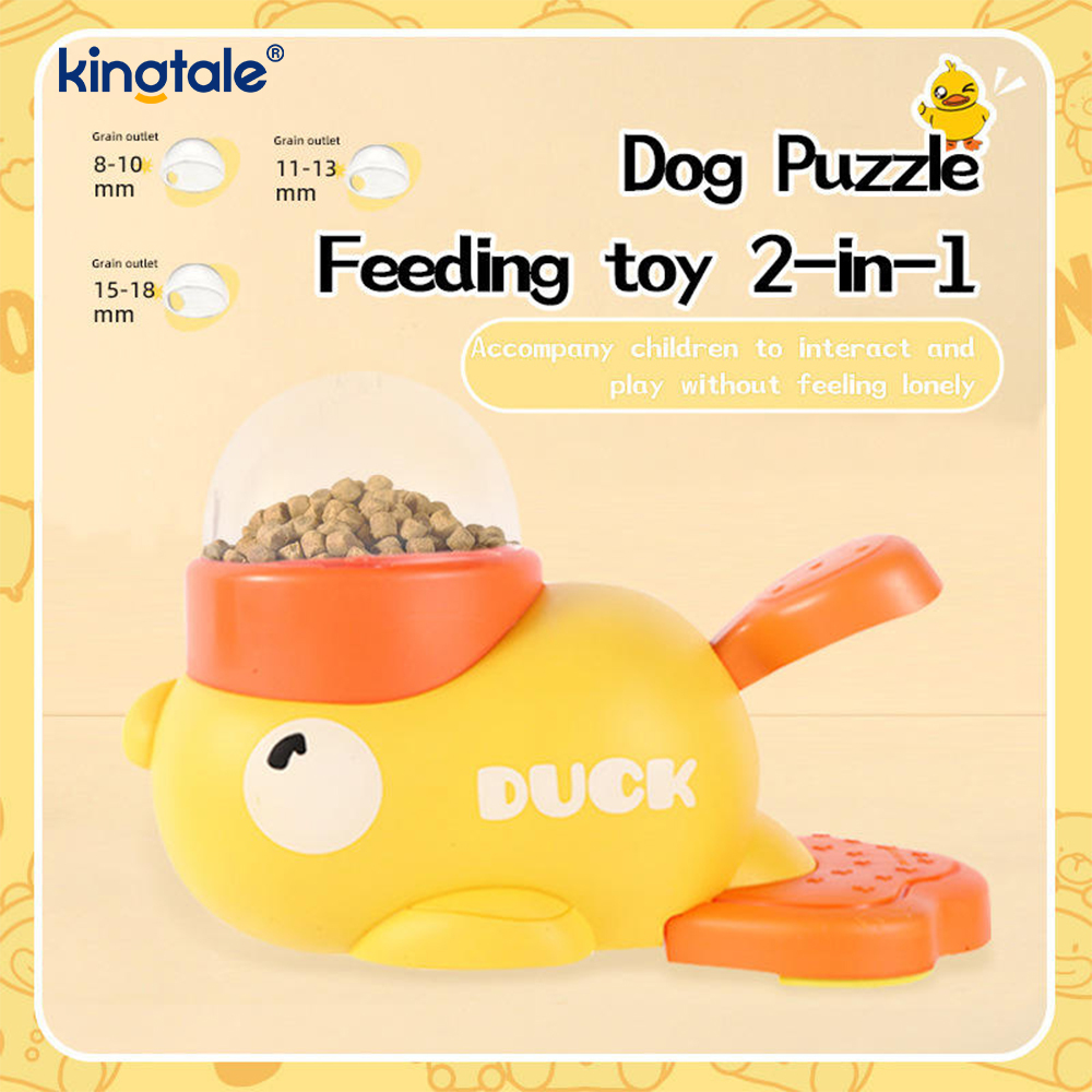 เป็ดน้อยสีเหลืองสัตว์เลี้ยง Feeder Interactive ของเล่นสุนัขปริศนาอาหารช้า Feeder