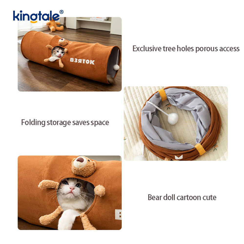 ของเล่นแมวพับได้ตรงการ์ตูนอุโมงค์แมว Unny Interactive Cat ของเล่นของขวัญสำหรับแมว