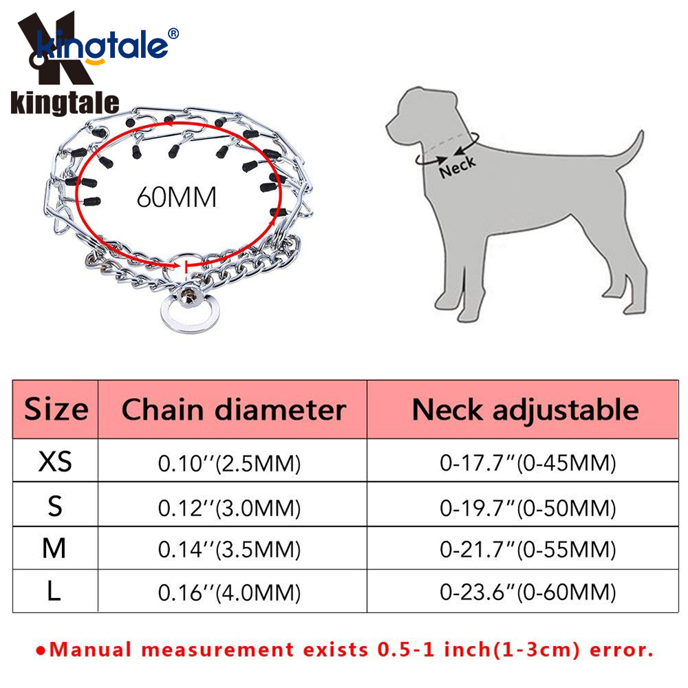 Pet Pinch Choke Collars เหล็กกล้าคาร์บอนโลหะง่ามปลอกคอฝึกสุนัข Pet Pinch Choke Collars เหล็กกล้าคาร์บอนโลหะง่ามปลอกคอฝึกสุนัข