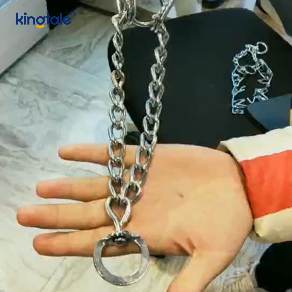 Pet Pinch Choke Collars เหล็กกล้าคาร์บอนโลหะง่ามปลอกคอฝึกสุนัข Pet Pinch Choke Collars เหล็กกล้าคาร์บอนโลหะง่ามปลอกคอฝึกสุนัข