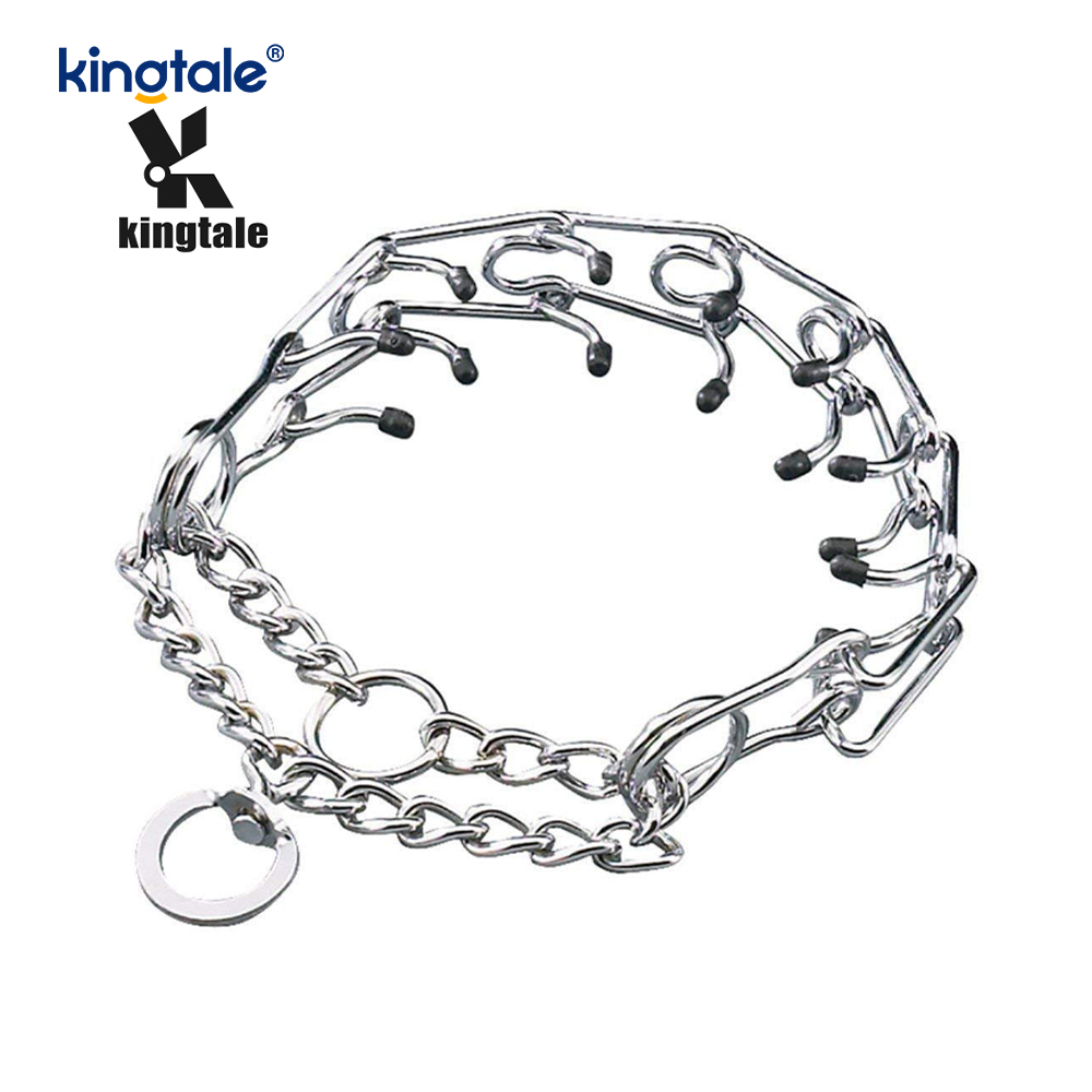 Pet Pinch Choke Collars เหล็กกล้าคาร์บอนโลหะง่ามปลอกคอฝึกสุนัข Pet Pinch Choke Collars เหล็กกล้าคาร์บอนโลหะง่ามปลอกคอฝึกสุนัข