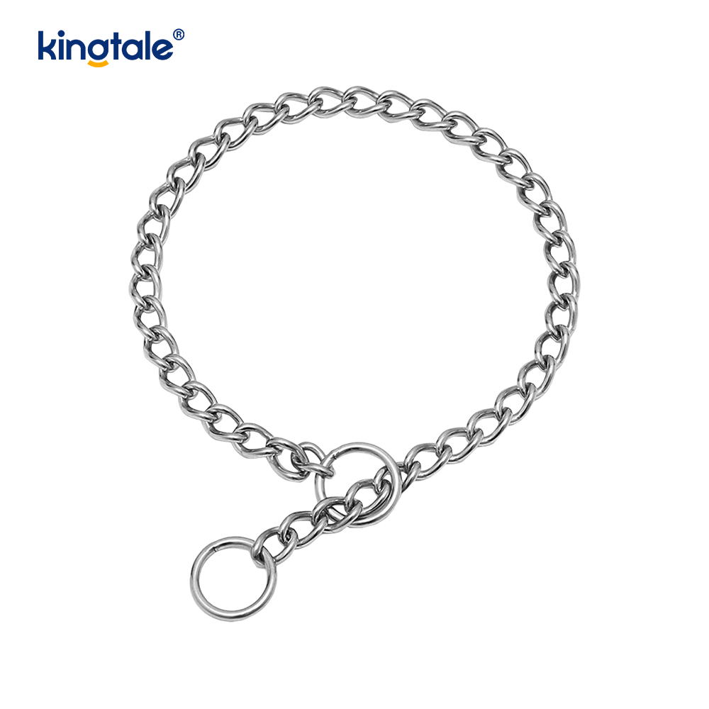 โลหะการฝึกอบรมสุนัข Choke Collar Slip P Chain โซ่หนักสำหรับสุนัข