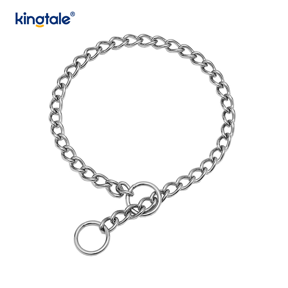 โลหะการฝึกอบรมสุนัข Choke Collar Slip P Chain โซ่หนักสำหรับสุนัข