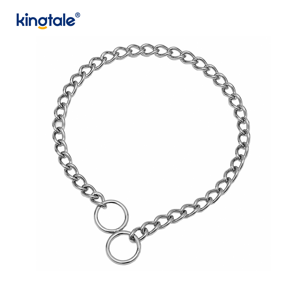 โลหะการฝึกอบรมสุนัข Choke Collar Slip P Chain โซ่หนักสำหรับสุนัข