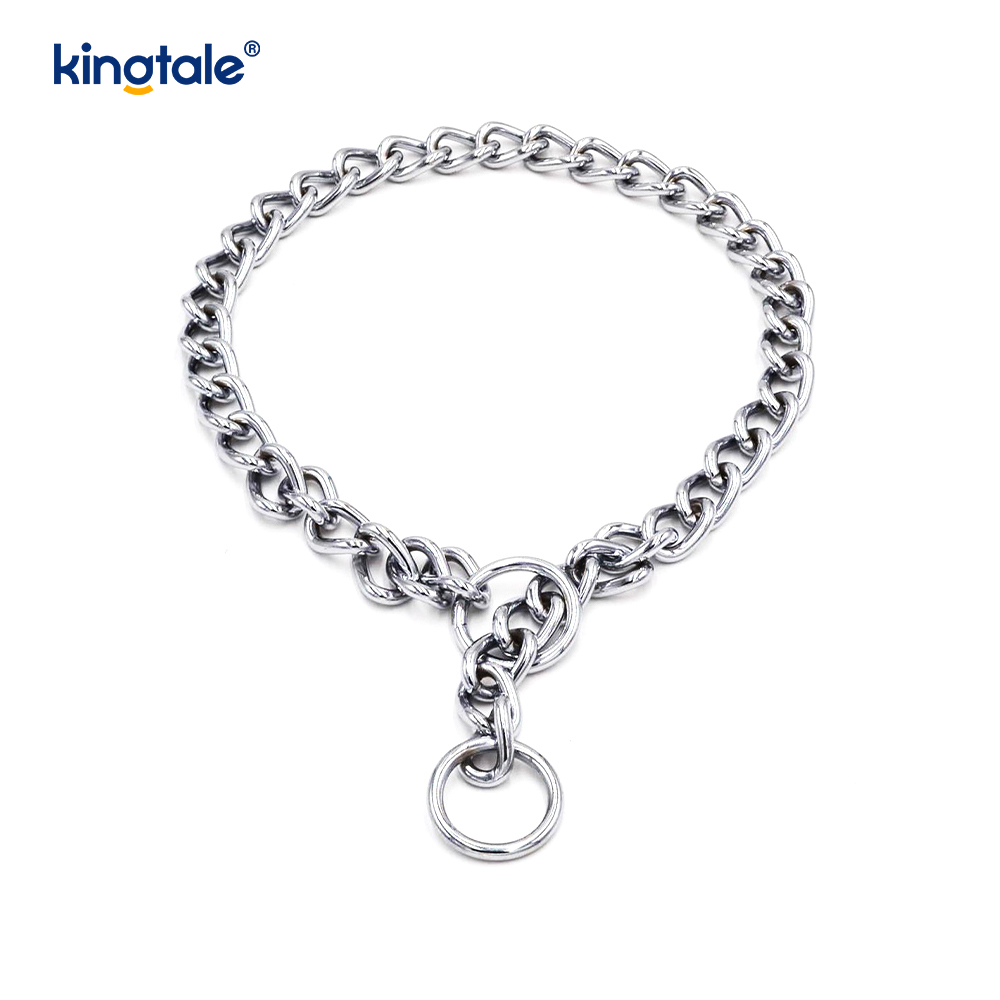 โลหะการฝึกอบรมสุนัข Choke Collar Slip P Chain โซ่หนักสำหรับสุนัข