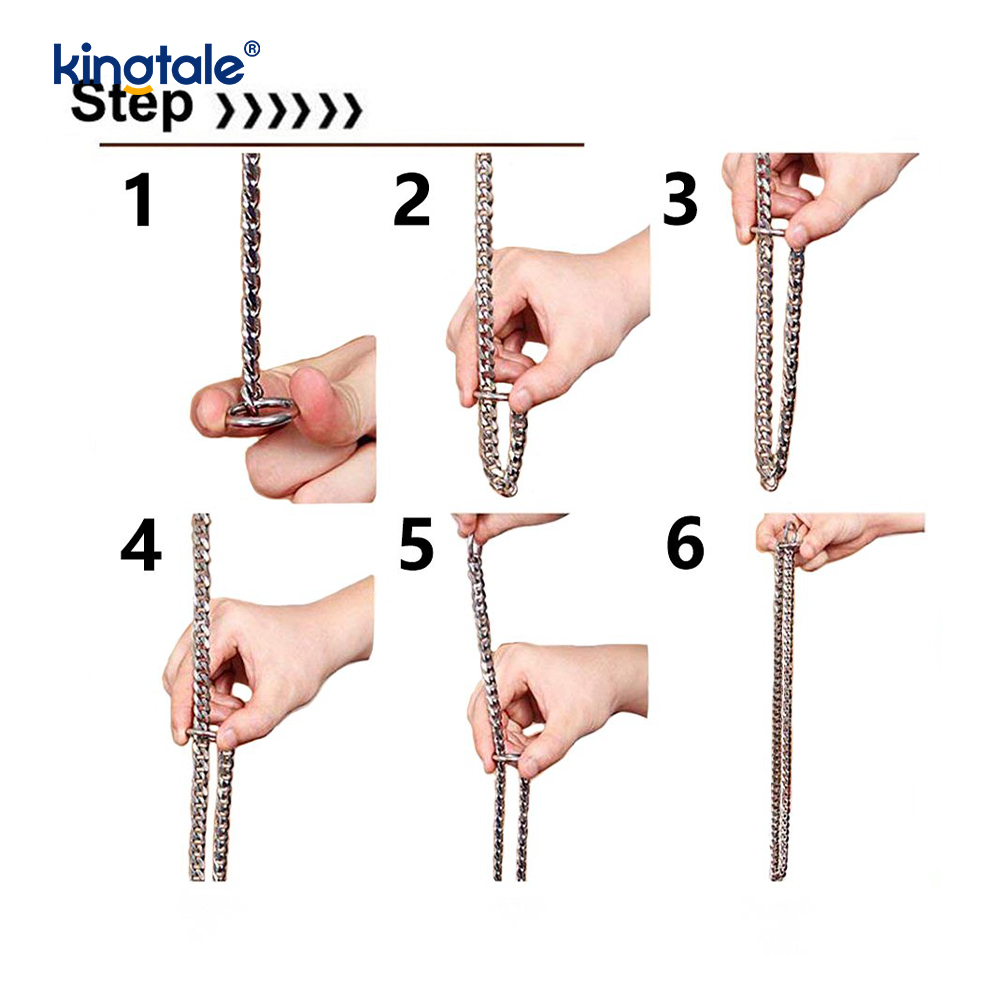 โลหะการฝึกอบรมสุนัข Choke Collar Slip P Chain โซ่หนักสำหรับสุนัข