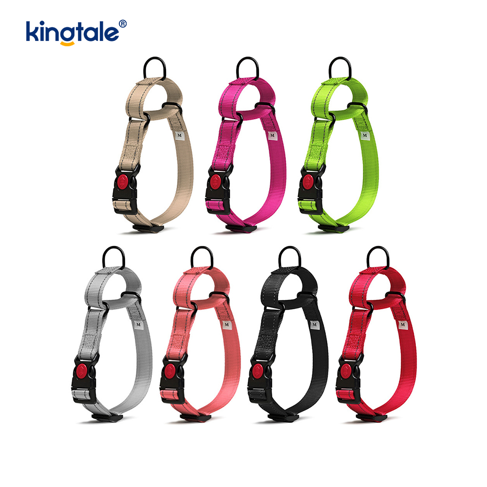 ไม่ต้องดึงปลอกคอสุนัข Martingale แบบปรับได้แบบสะท้อนแสงสำหรับสุนัข S M A L L