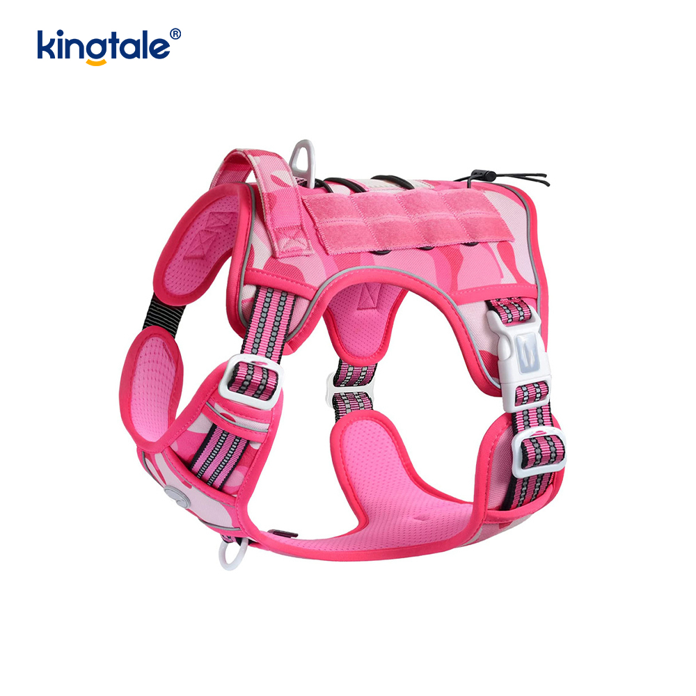 Solid No Pull Nylon Heavy Duty สุนัข เข็มขัดเสื้อกั๊กสายรัดสำหรับฝึกหน้าอก