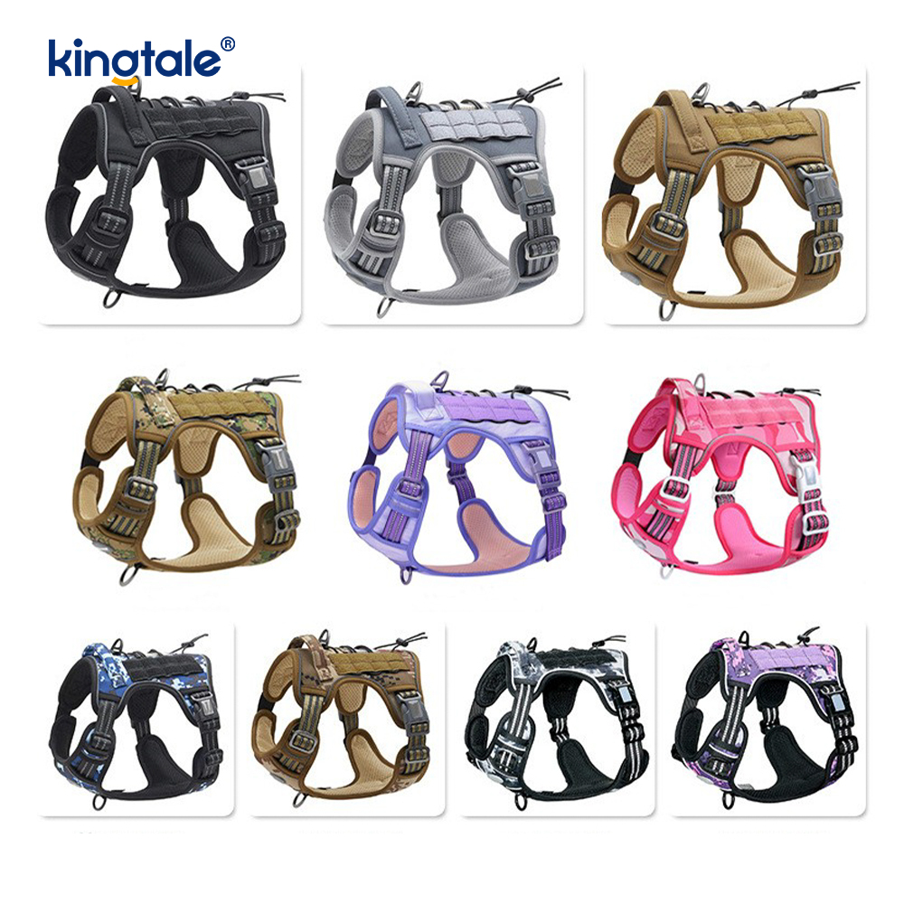 Solid No Pull Nylon Heavy Duty สุนัข เข็มขัดเสื้อกั๊กสายรัดสำหรับฝึกหน้าอก