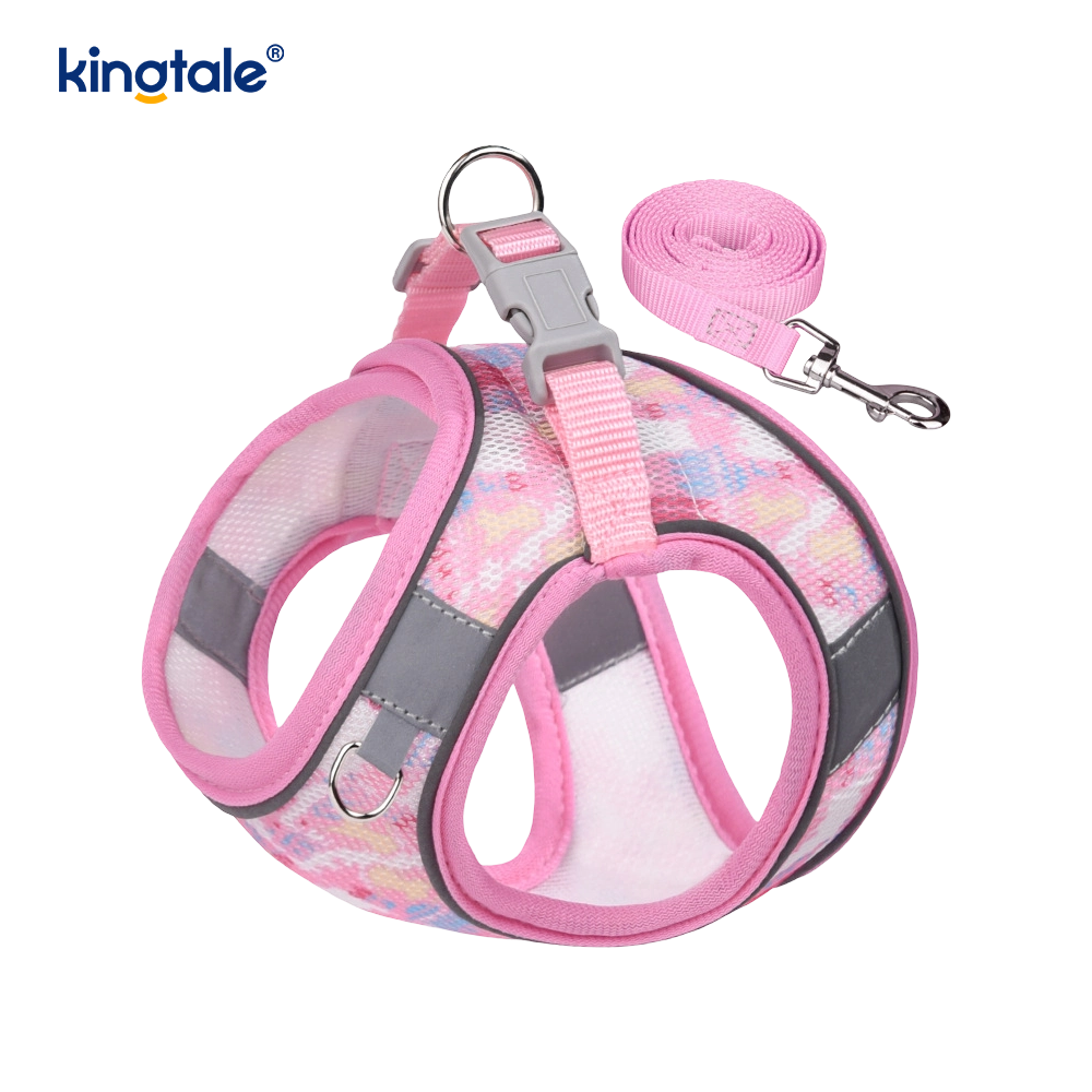 เสื้อกั๊กสไตล์แฟชั่นเบาะสายรัดสัตว์เลี้ยงสุนัขสะท้อนแสง Anti-Shock Leash