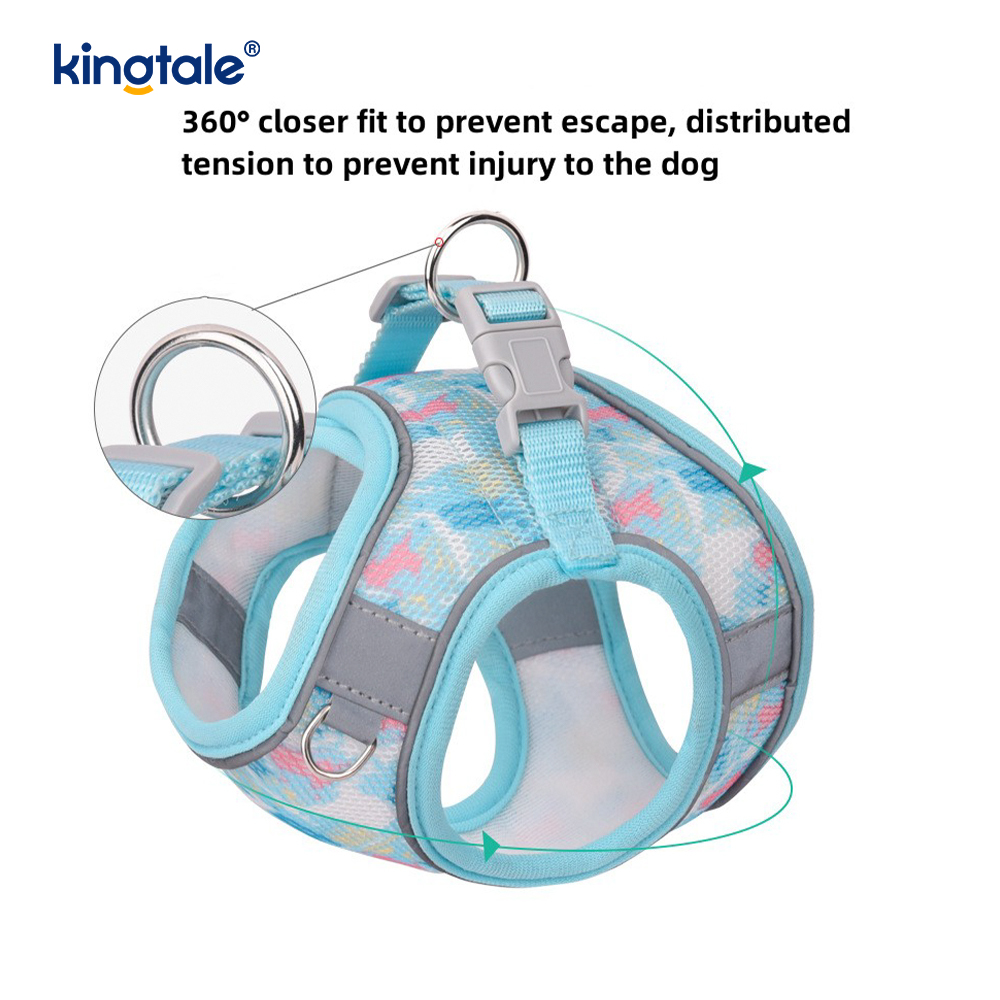 เสื้อกั๊กสไตล์แฟชั่นเบาะสายรัดสัตว์เลี้ยงสุนัขสะท้อนแสง Anti-Shock Leash