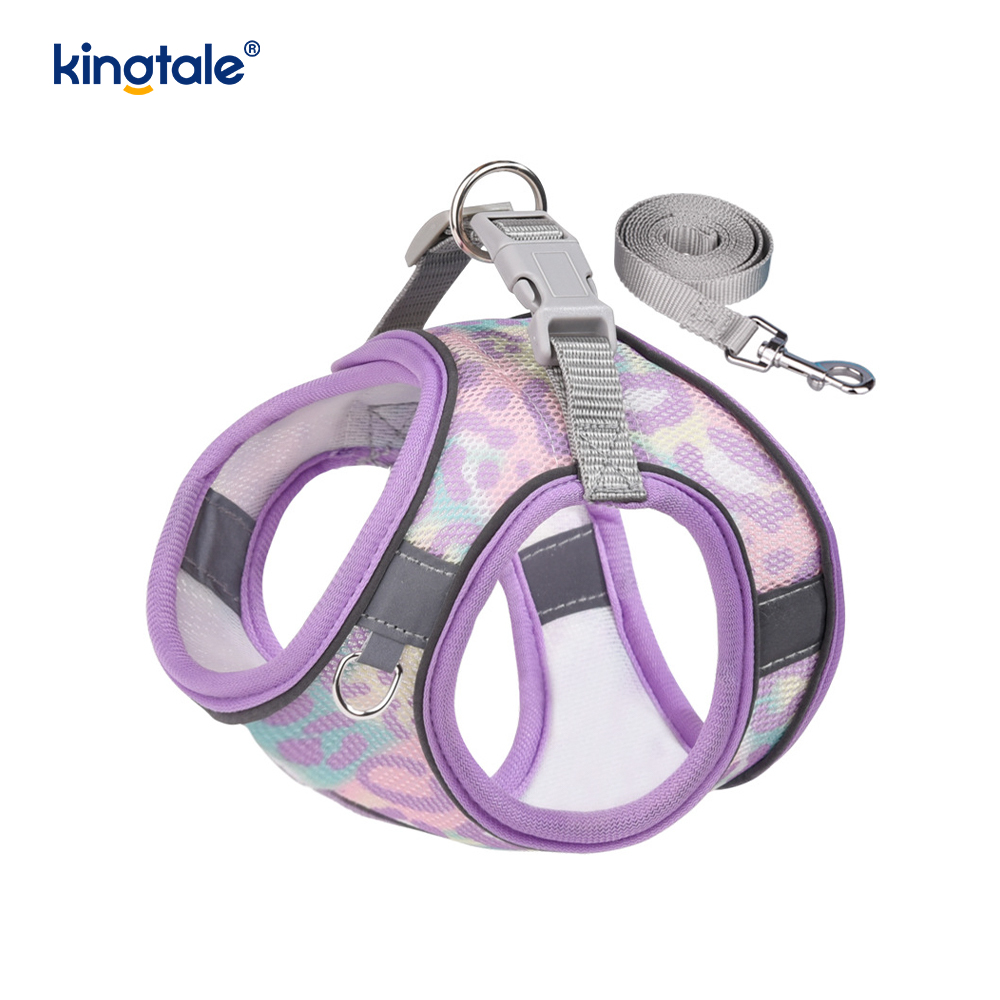 เสื้อกั๊กสไตล์แฟชั่นเบาะสายรัดสัตว์เลี้ยงสุนัขสะท้อนแสง Anti-Shock Leash