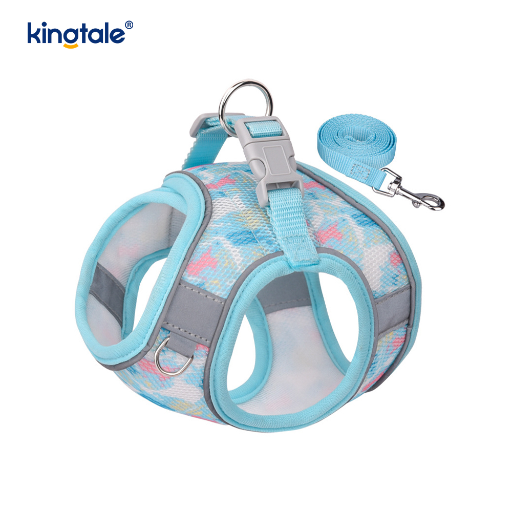 เสื้อกั๊กสไตล์แฟชั่นเบาะสายรัดสัตว์เลี้ยงสุนัขสะท้อนแสง Anti-Shock Leash