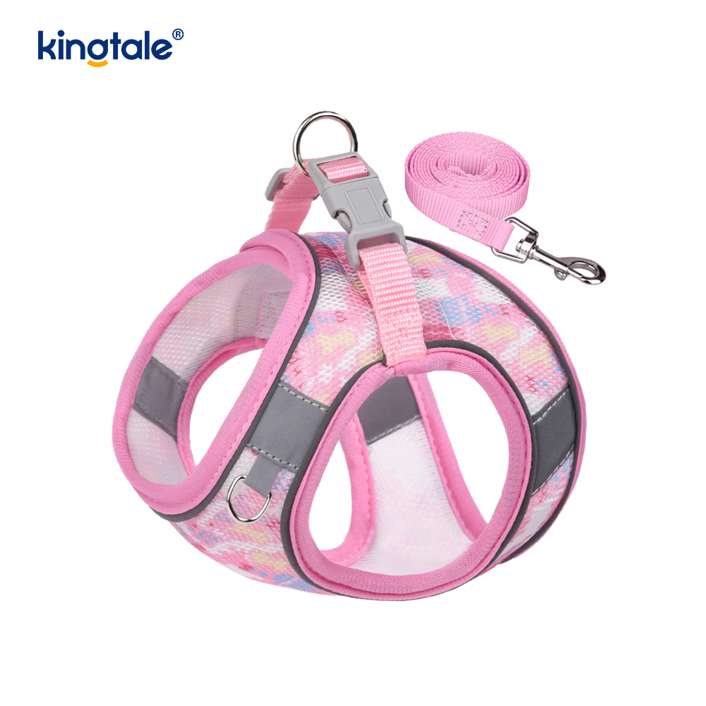 เสื้อกั๊กสไตล์แฟชั่นเบาะสายรัดสัตว์เลี้ยงสุนัขสะท้อนแสง Anti-Shock Leash