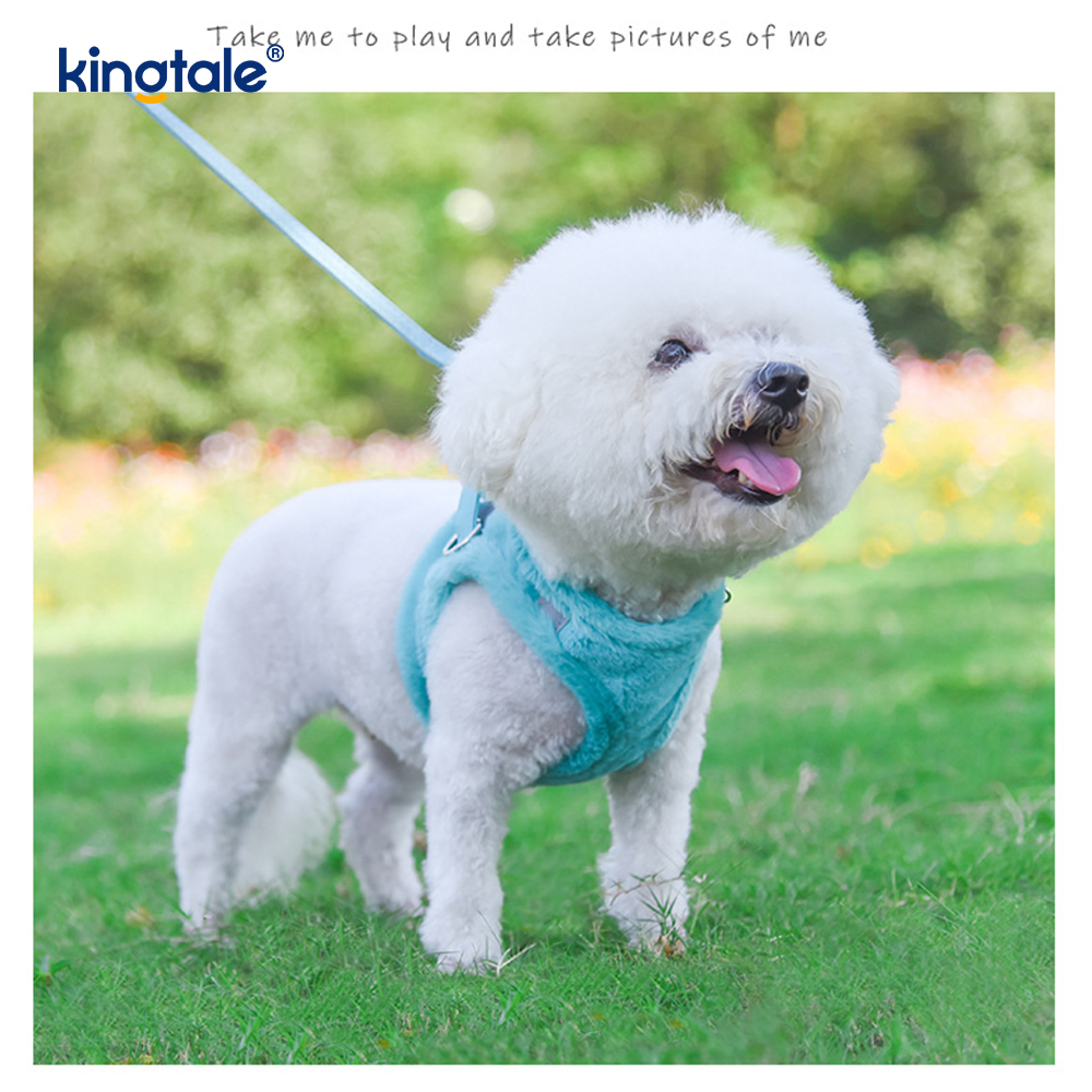ตุ๊กตาสัตว์เลี้ยงสุนัข Harness Leash ชุดฤดูใบไม้ร่วงเดินสุนัข Harness Vest