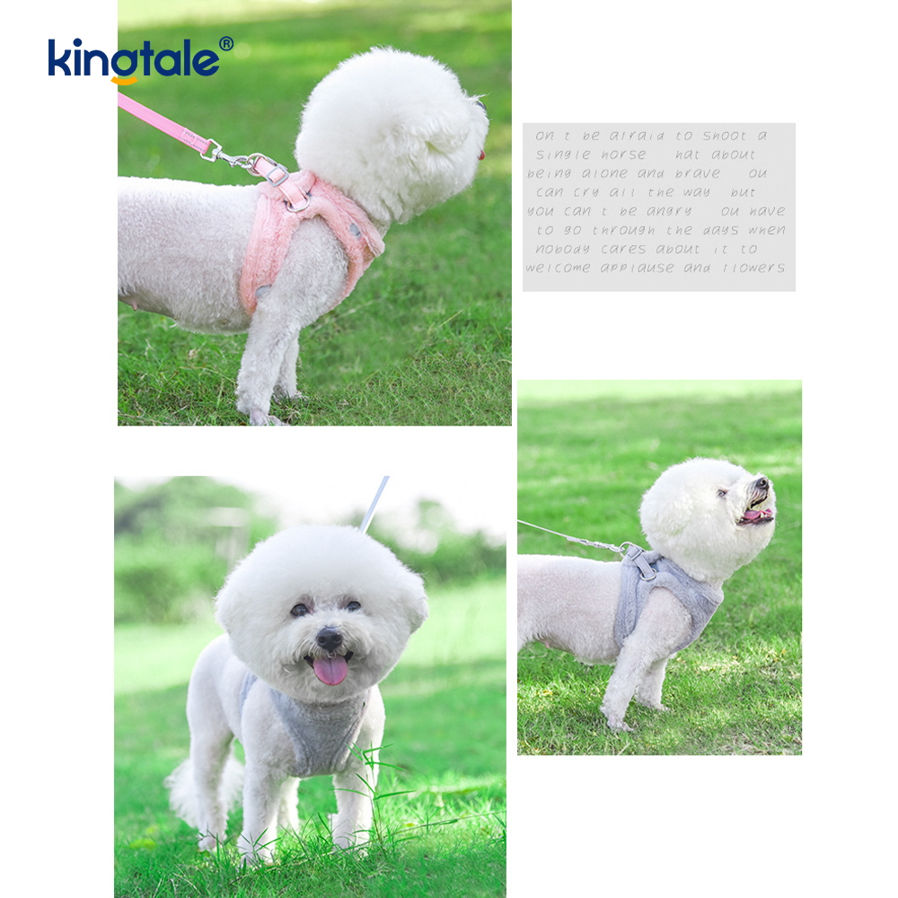 ตุ๊กตาสัตว์เลี้ยงสุนัข Harness Leash ชุดฤดูใบไม้ร่วงเดินสุนัข Harness Vest