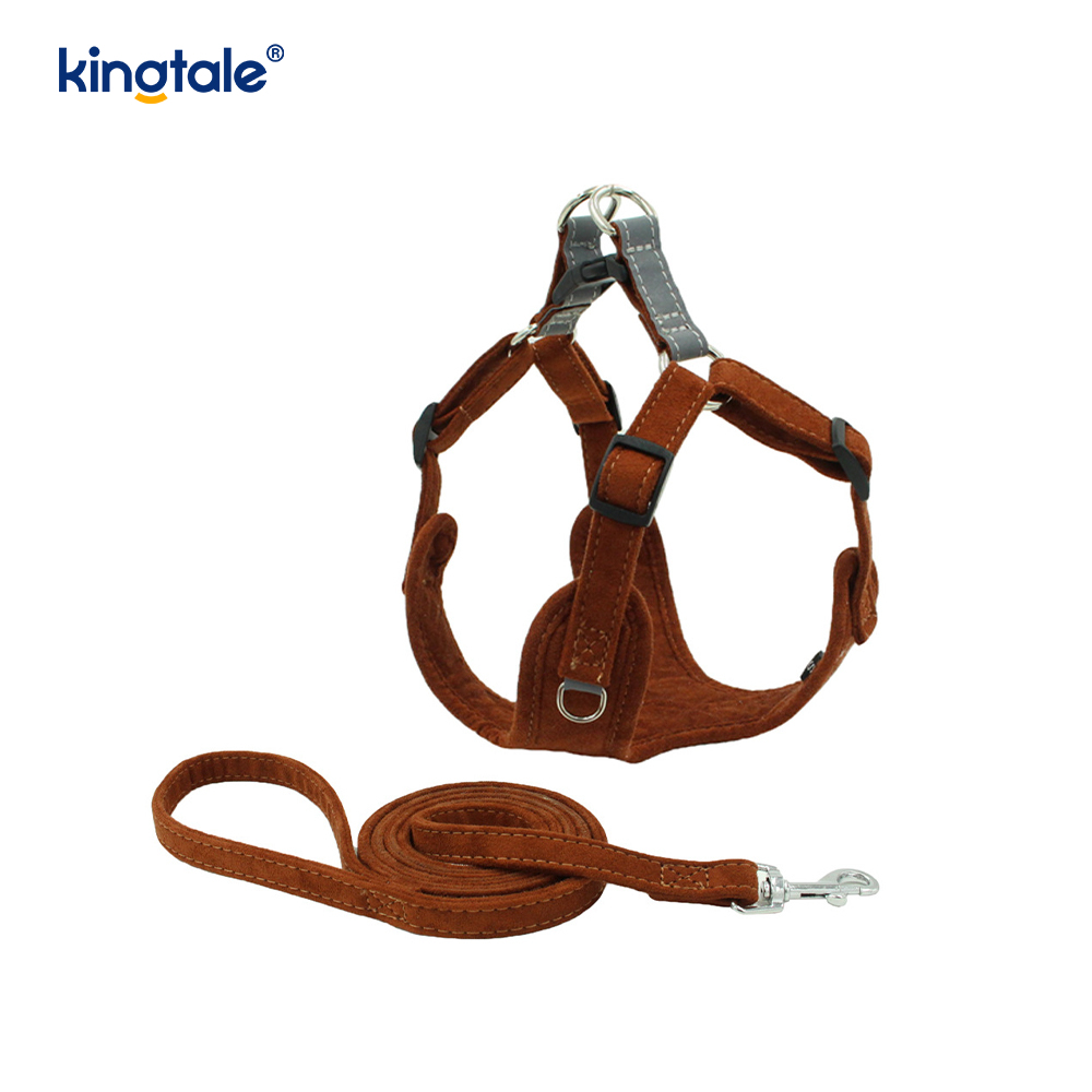 หนังปรับสุนัขสัตว์เลี้ยงขนาดเล็ก Cat Bling Rhinestone Harness & Leash ชุด