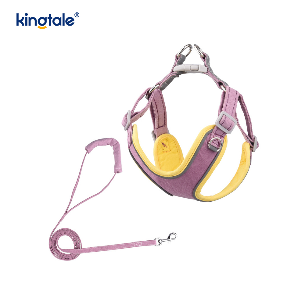 หนังปรับสุนัขสัตว์เลี้ยงขนาดเล็ก Cat Bling Rhinestone Harness & Leash ชุด