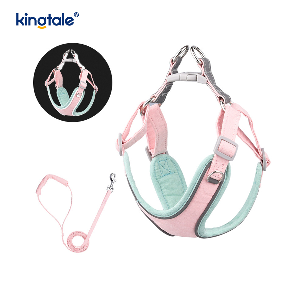หนังปรับสุนัขสัตว์เลี้ยงขนาดเล็ก Cat Bling Rhinestone Harness & Leash ชุด