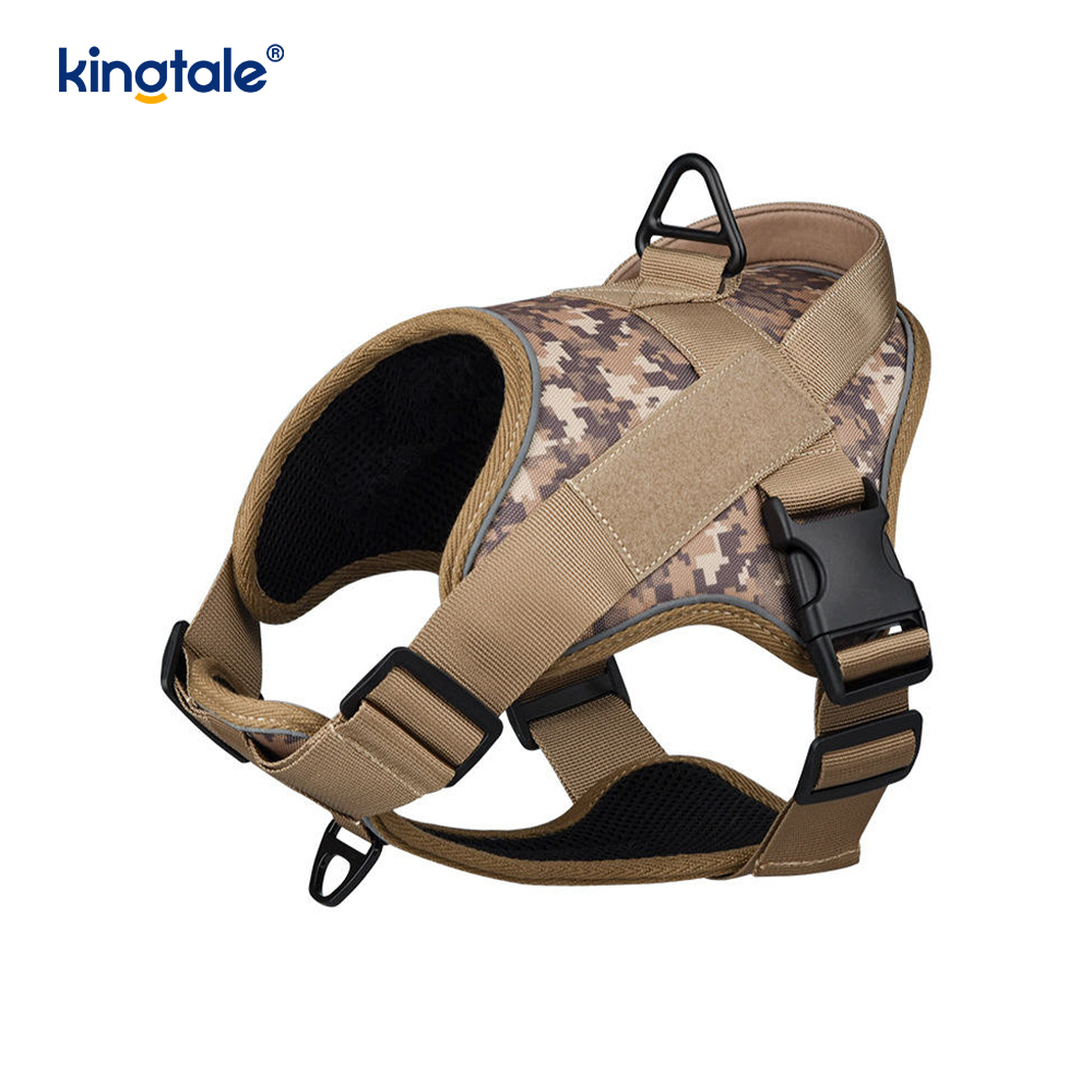 Heavy Duty Tactical No Pull ปรับเสื้อกั๊กสัตว์เลี้ยงสะท้อนแสงสายรัดสุนัข