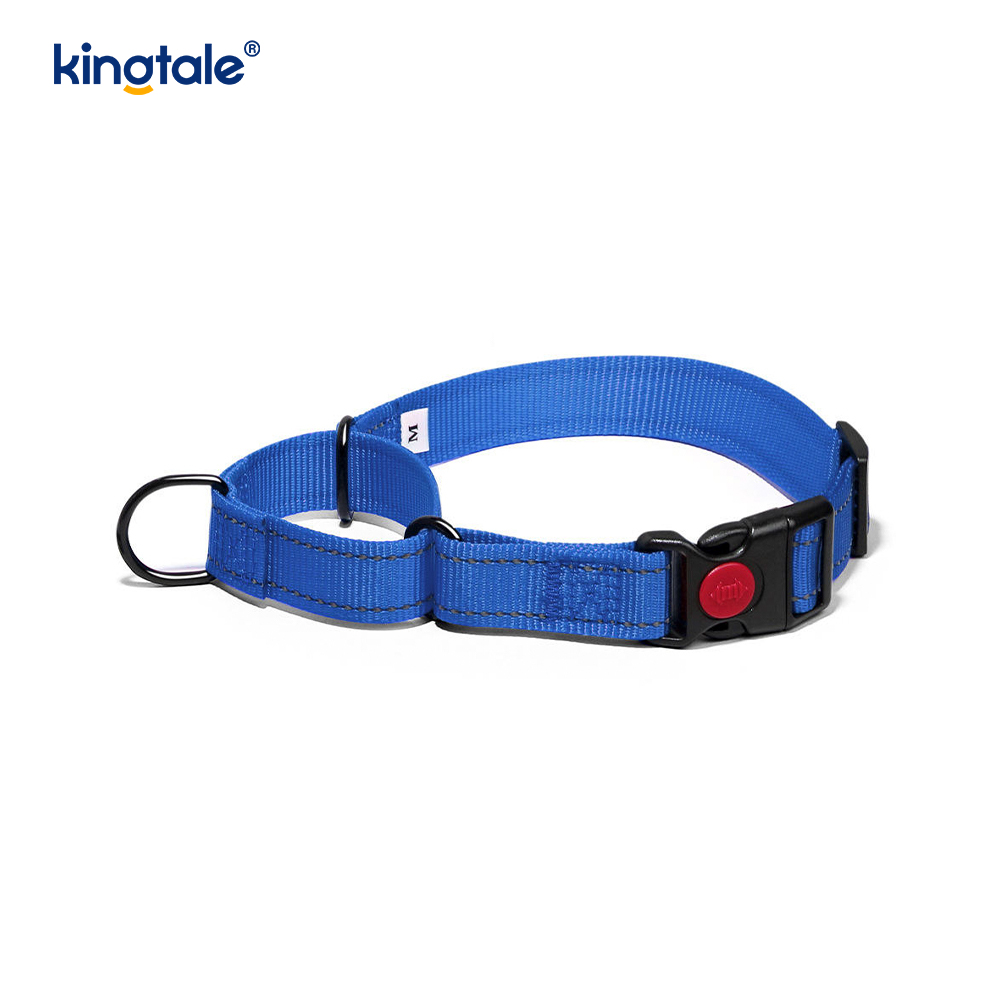 QUICK RELEASE No Pull ปลอกคอไนลอน Martingale แบบปรับได้แบบสะท้อนแสง