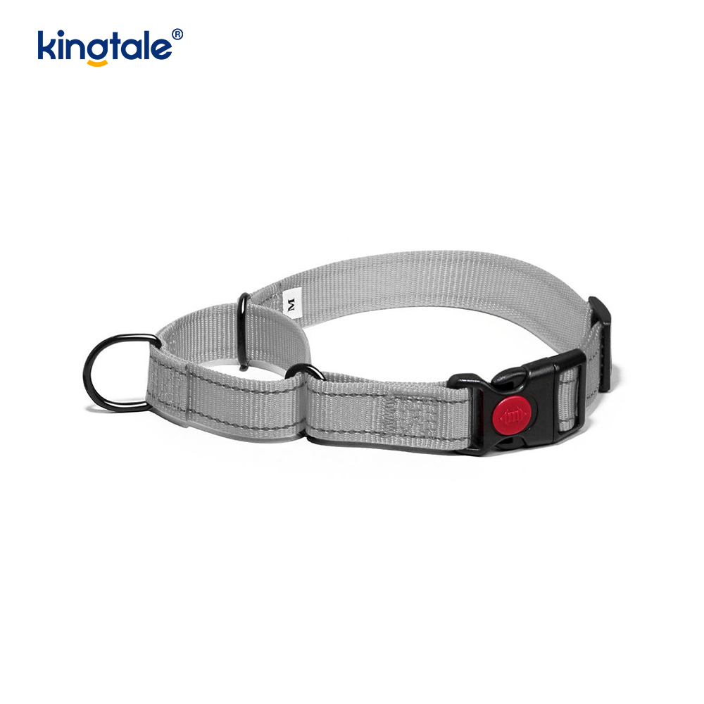 QUICK RELEASE No Pull ปลอกคอไนลอน Martingale แบบปรับได้แบบสะท้อนแสง