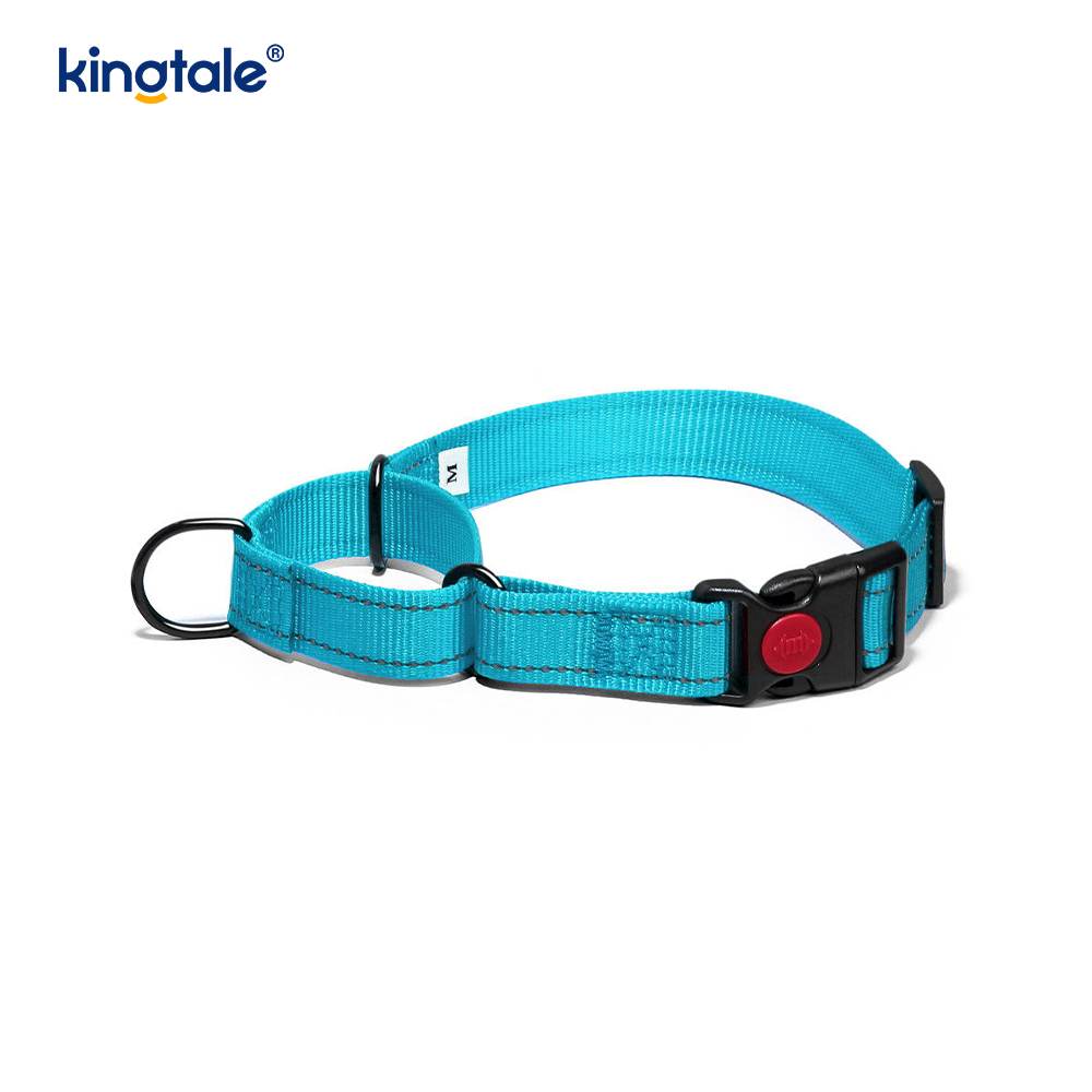 QUICK RELEASE No Pull ปลอกคอไนลอน Martingale แบบปรับได้แบบสะท้อนแสง