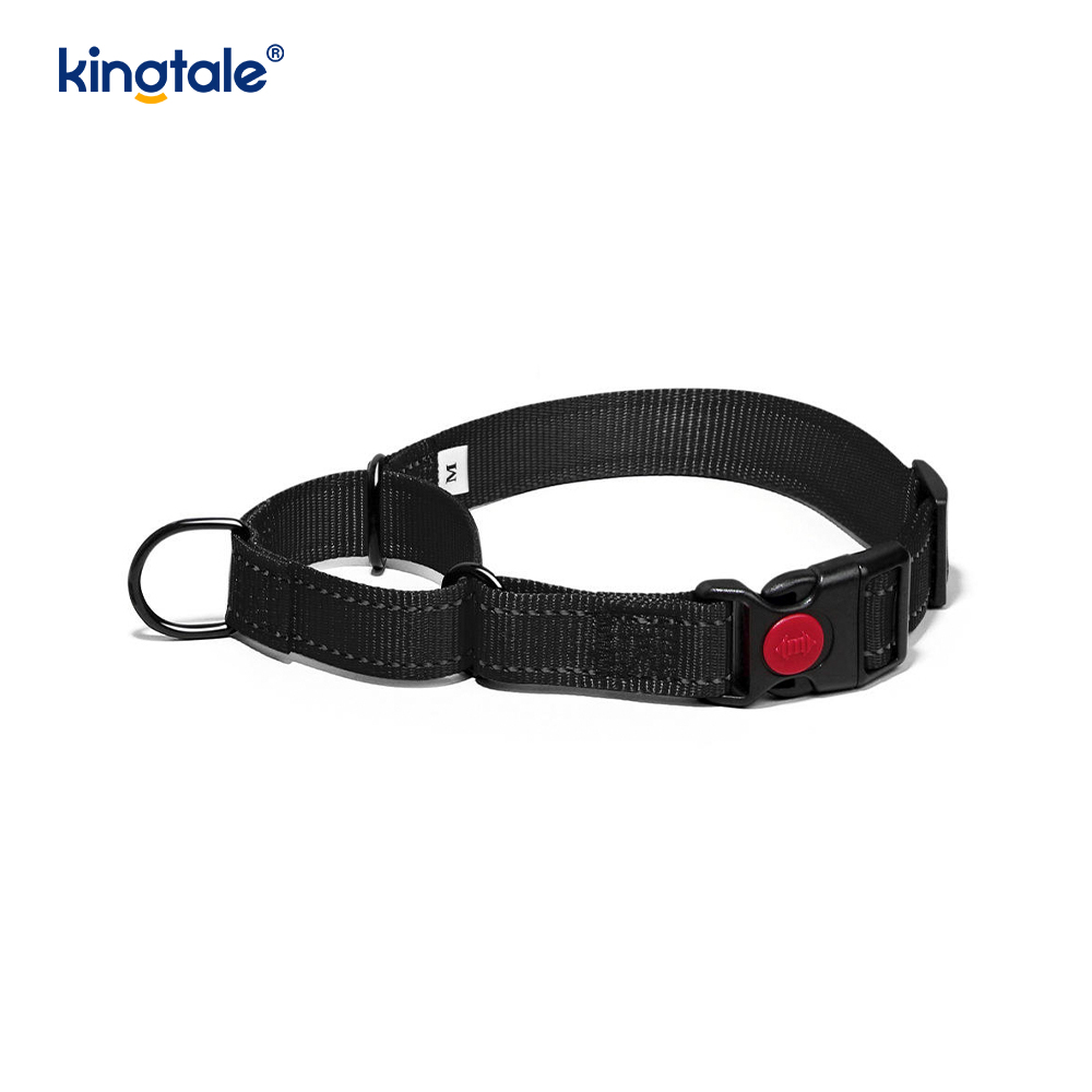 QUICK RELEASE No Pull ปลอกคอไนลอน Martingale แบบปรับได้แบบสะท้อนแสง