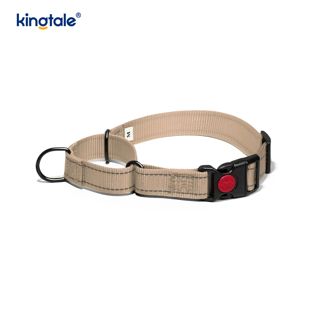 QUICK RELEASE No Pull ปลอกคอไนลอน Martingale แบบปรับได้แบบสะท้อนแสง