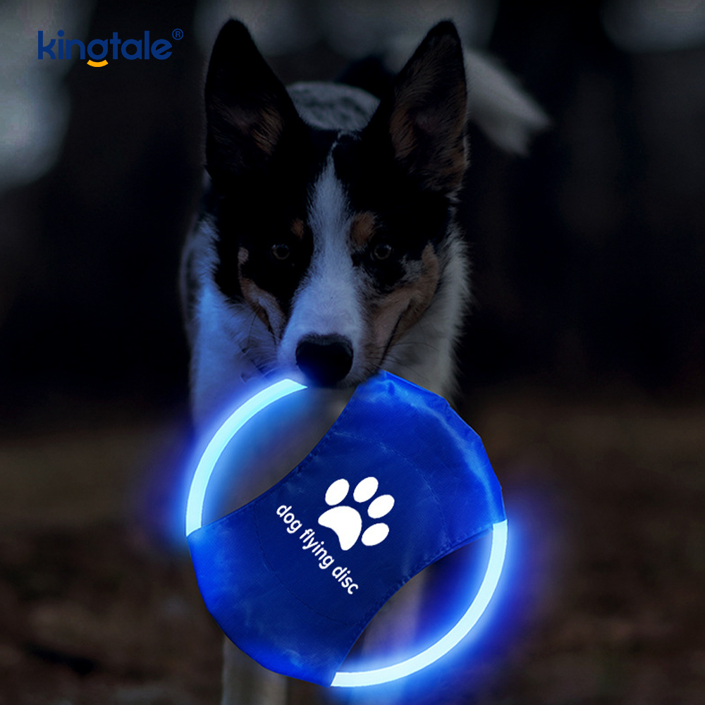 การขยายพื้นที่จานสุนัขป้ายสำหรับสัตว์เลี้ยงแบบมี LED Light-Up