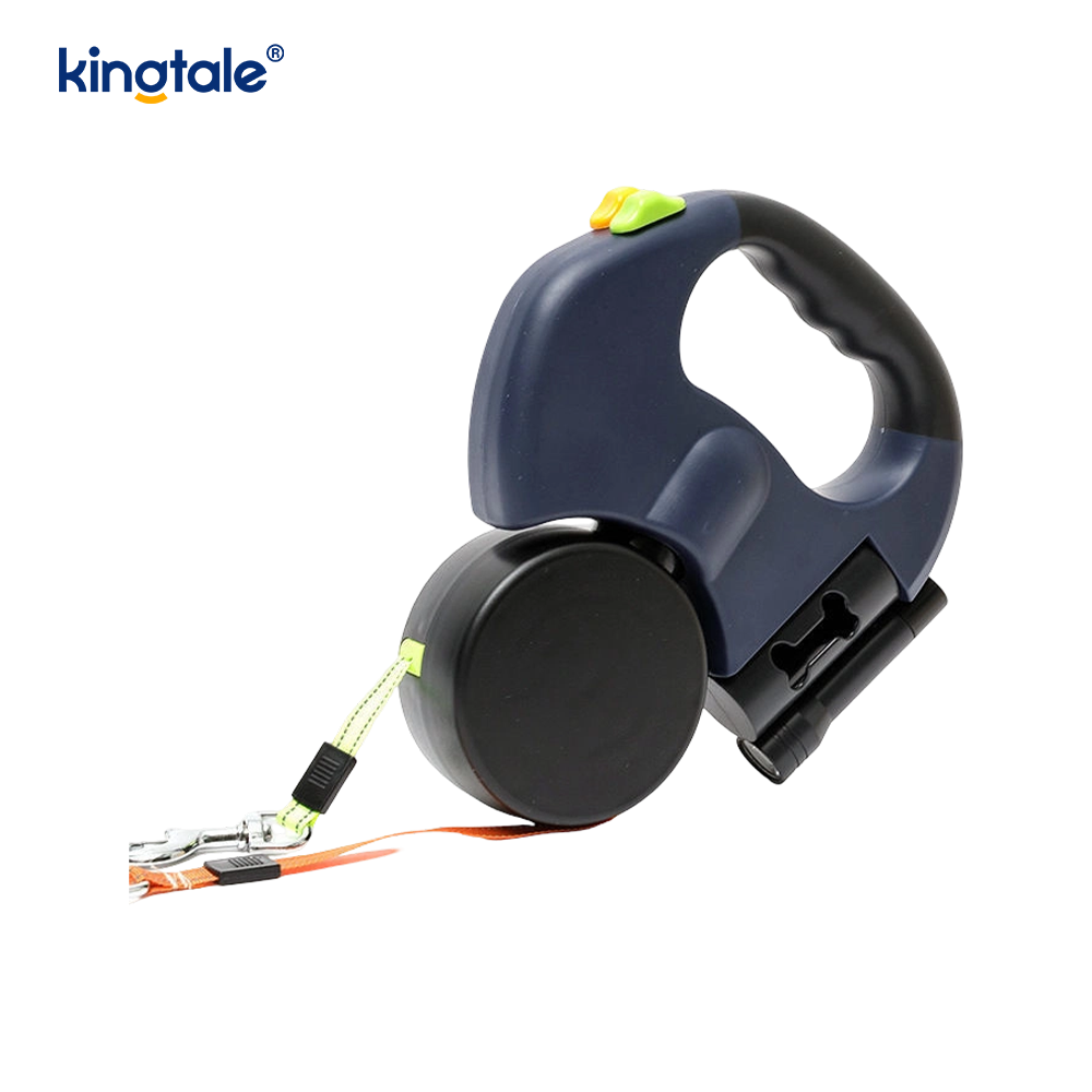 สายจูงสุนัขคู่แบบสำหรับ 360 องศาพร้อมไฟ LED