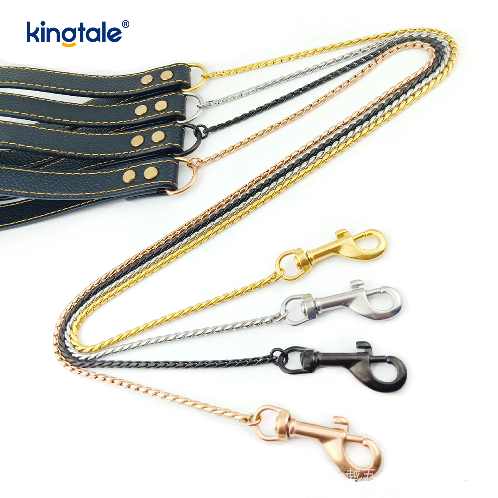 Heavy Duty Chain สายจูงสุนัขโลหะหลากสี Pet Dog Walking Chain Leash