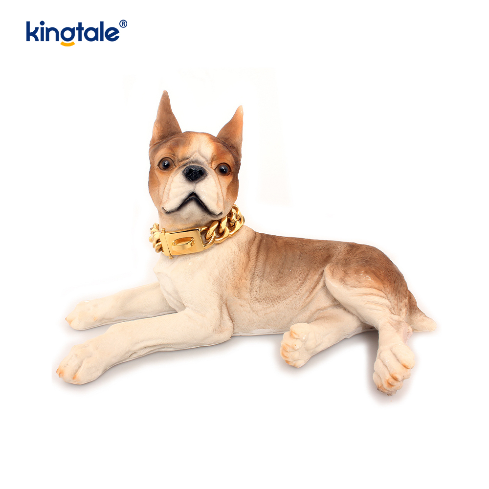 แฟชั่นชุบสแตนเลสสัตว์เลี้ยงลิงค์คิวบาสุนัข Choke CHAIN ​​COLLAR